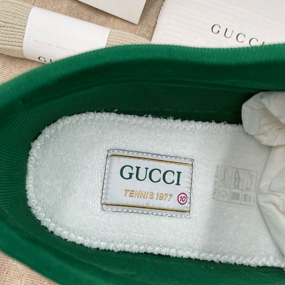 Men’s Gucci tennis 1977 low top mini GG sneakers size 10 made in Italy - Picture 7 of 7